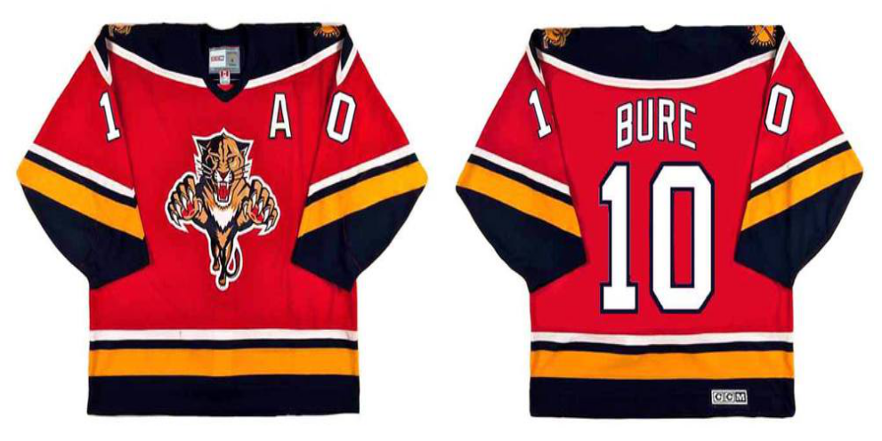 2019 Men Florida Panthers #10 Bure red CCM NHL jerseys